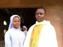 Fr. Ferdinand Fanen Ngugban with a religious sister.